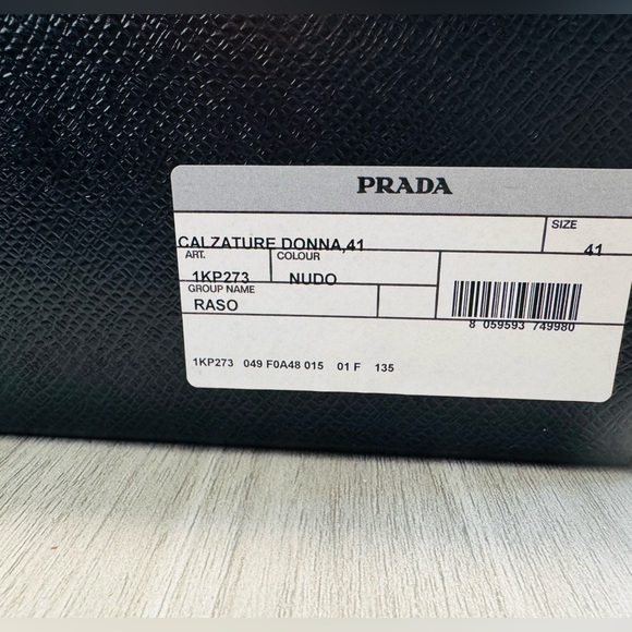 PRADA**Nude Satin Platform Heels***EU 41; US 11 $1395